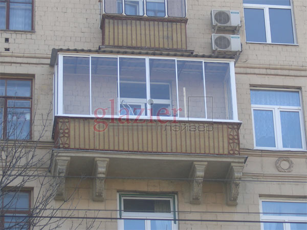 Финское остекление балкона. Крыша модульная.